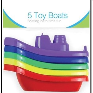 Pack of 5 Bath Time Boats for Lovely Children 3+ Years Toy for Fun Activity