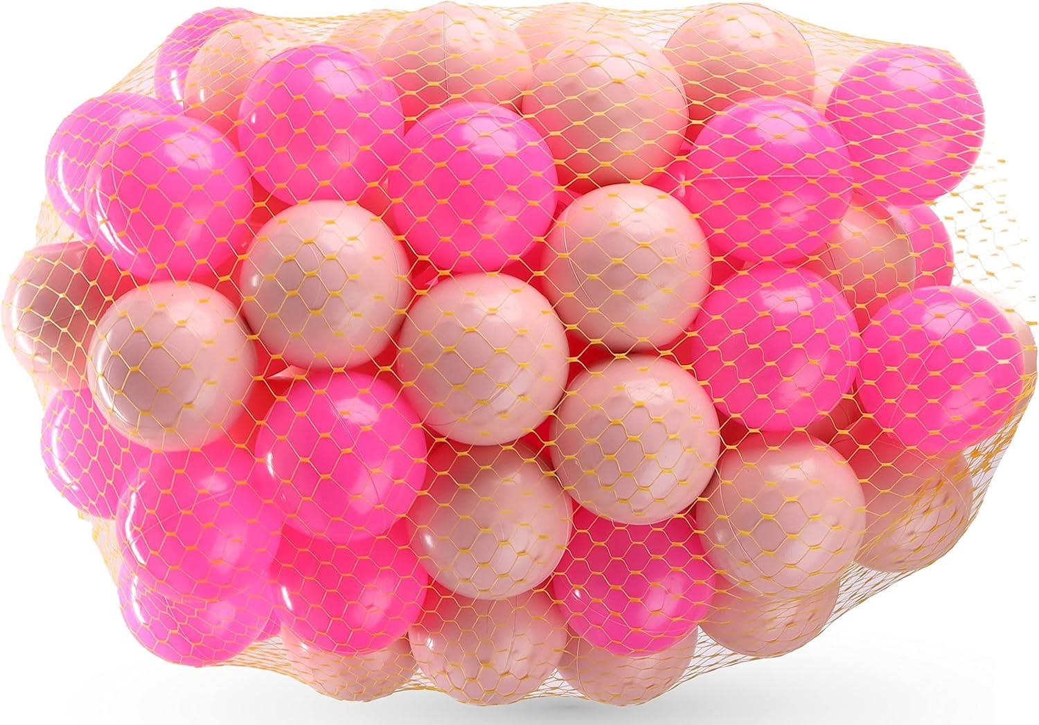 300Pcs Plastic Play Balls (Pink/Baby Pink)