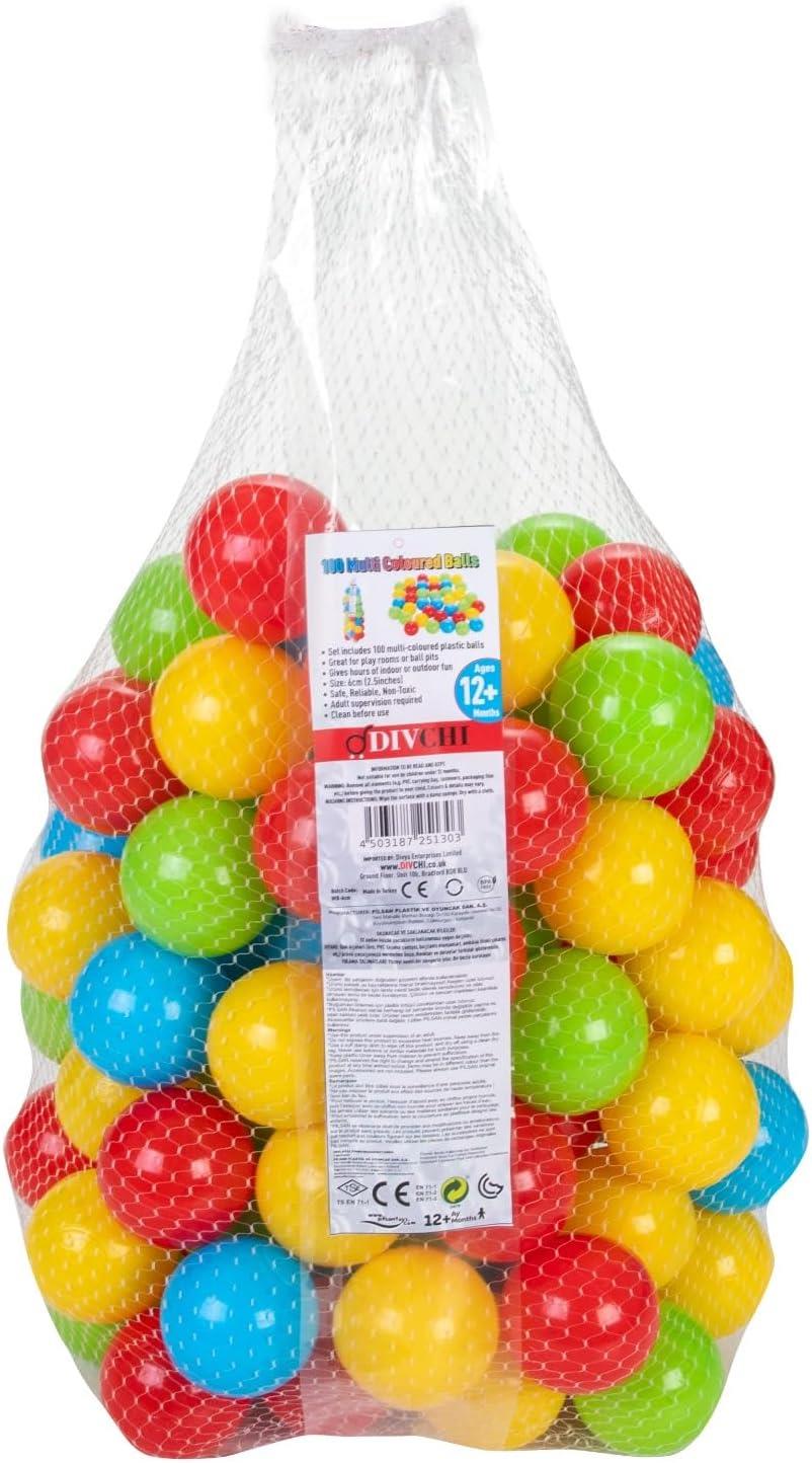 200Pcs Plastic Play Balls (4 Multi Colors)